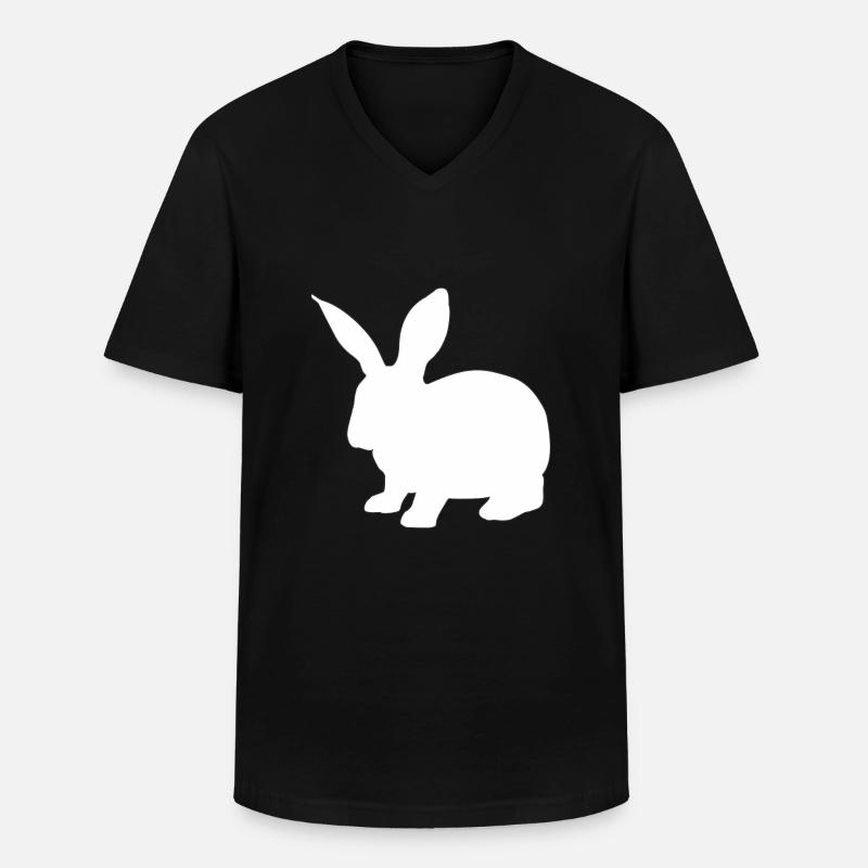 rabbit133 - Männer-T-Shirt mit V-Ausschnitt - Schwarz