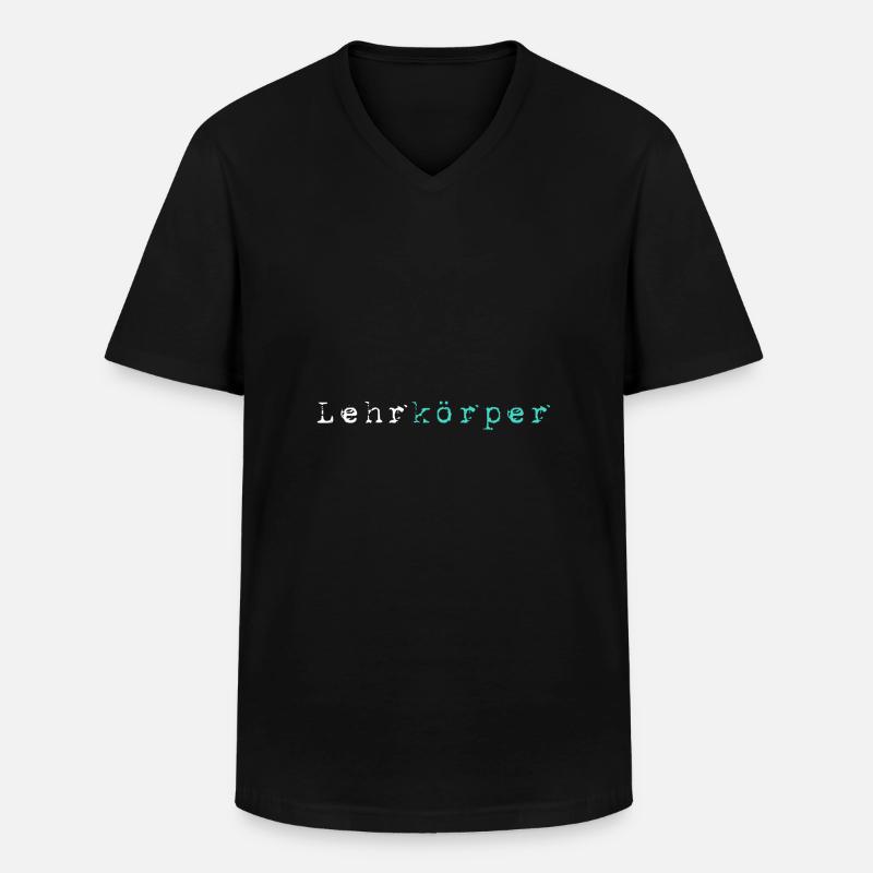 Lehrkörper - Männer-T-Shirt mit V-Ausschnitt - Schwarz