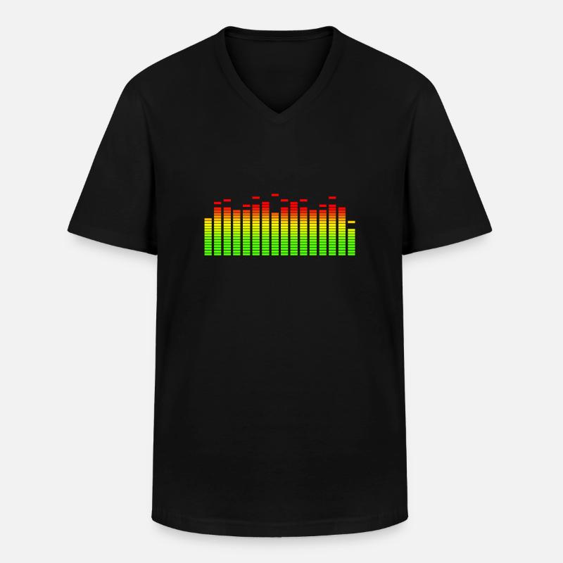 EQUALIZER - Männer-T-Shirt mit V-Ausschnitt - Schwarz