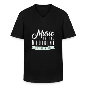 Gute Musik - Männer-T-Shirt mit V-Ausschnitt - Schwarz - Vorne - AI Model Male 178 dark (178cm)
