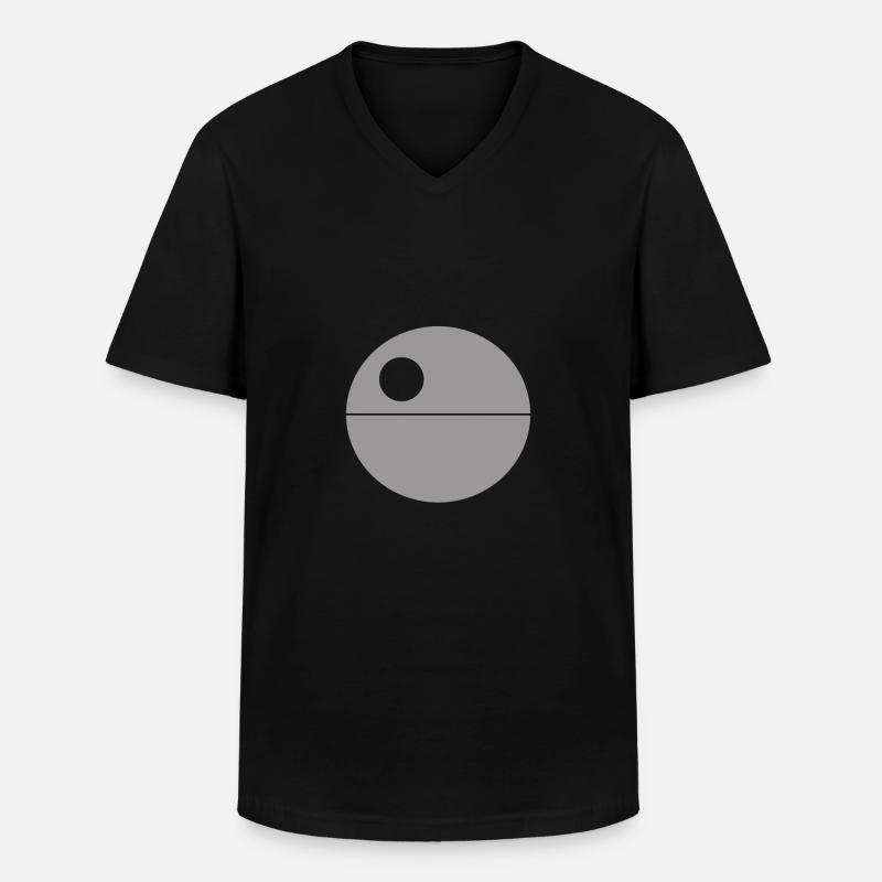 todessternschwarz - Männer-T-Shirt mit V-Ausschnitt - Schwarz