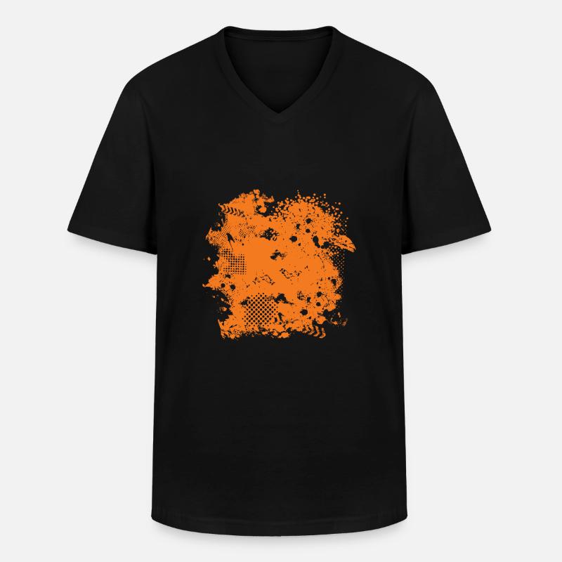 Vector background de - Männer-T-Shirt mit V-Ausschnitt - Schwarz
