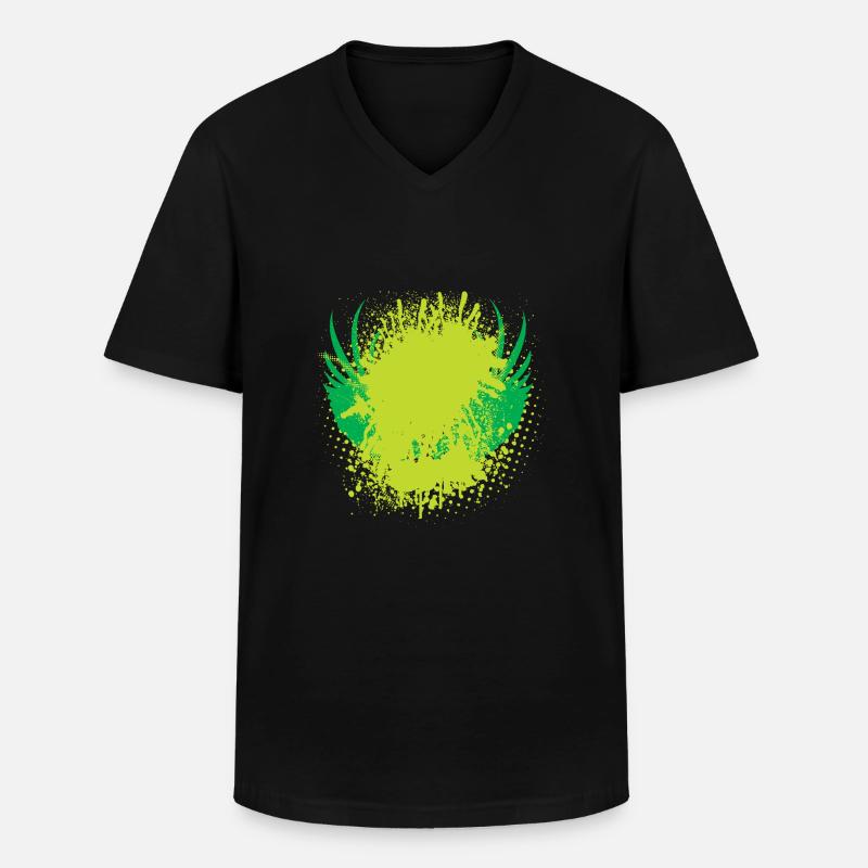 Vector background de - Männer-T-Shirt mit V-Ausschnitt - Schwarz
