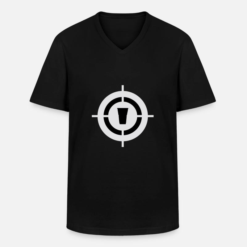 Beerpong Master - Männer-T-Shirt mit V-Ausschnitt - Schwarz