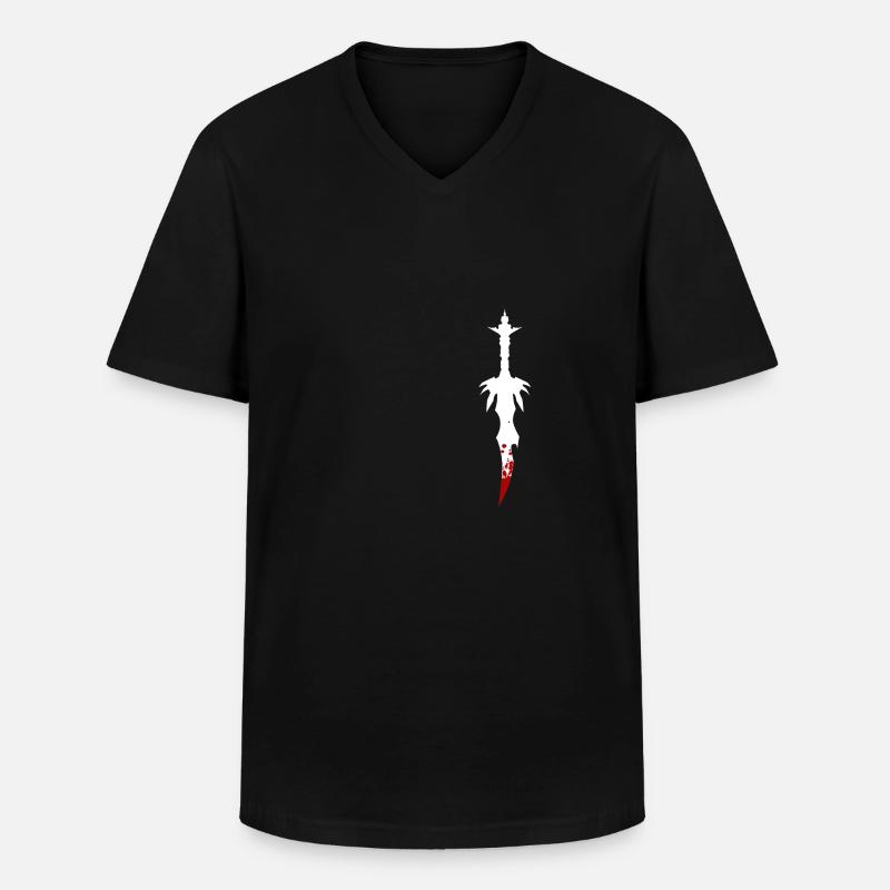 Dolch - Männer-T-Shirt mit V-Ausschnitt - Schwarz