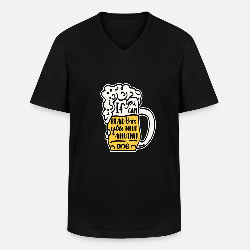 Witziger Biertrinker Bierkrug Geschenk - Männer-T-Shirt mit V-Ausschnitt - Schwarz