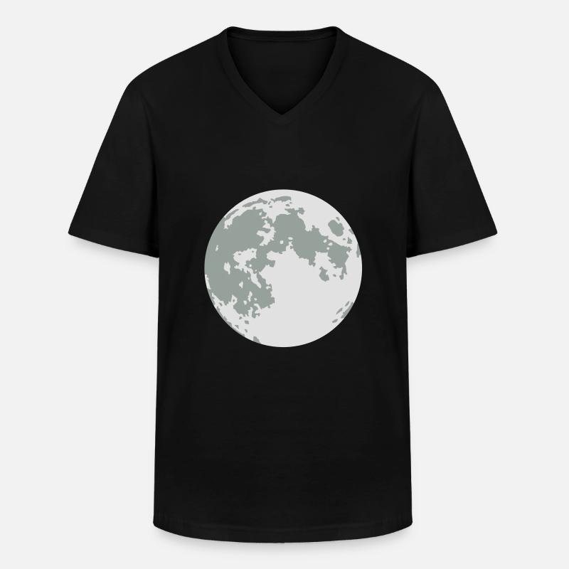 mond - Männer-T-Shirt mit V-Ausschnitt - Schwarz