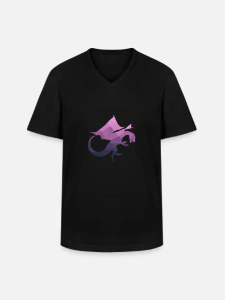 dragon - T-shirt col V Homme - noir
