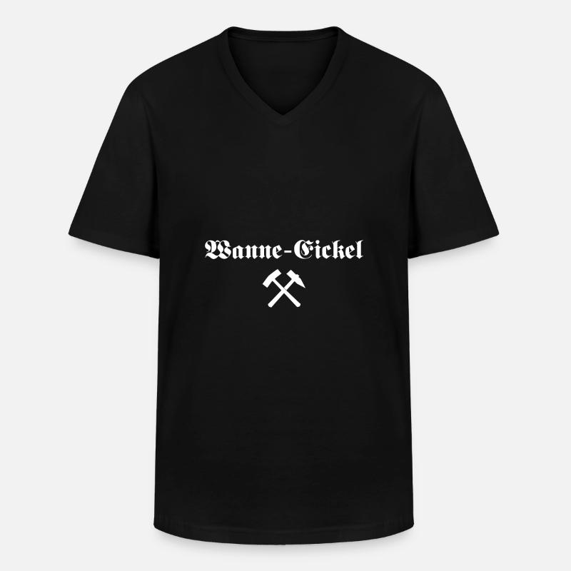 Wanne-Eickel - Männer-T-Shirt mit V-Ausschnitt - Schwarz