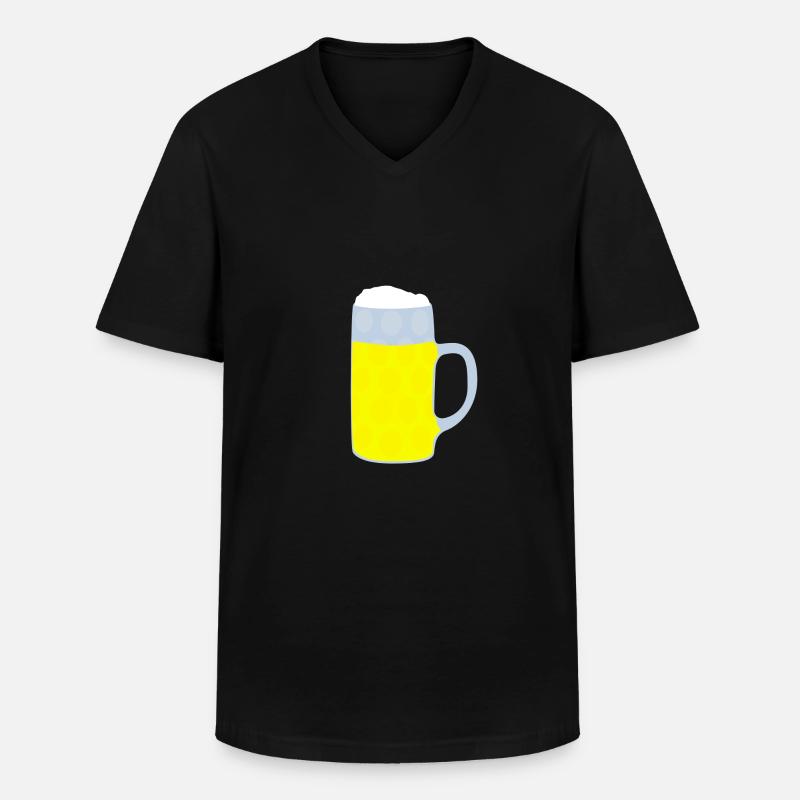 Bierglas, Bierkrug - Männer-T-Shirt mit V-Ausschnitt - Schwarz