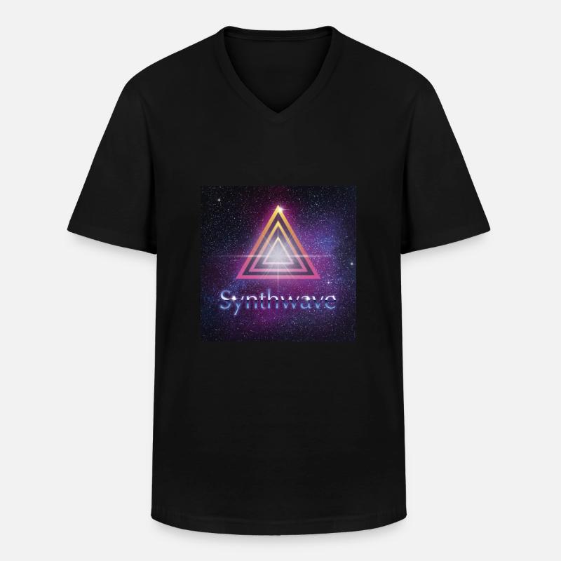 Synthwave - Männer-T-Shirt mit V-Ausschnitt - Schwarz