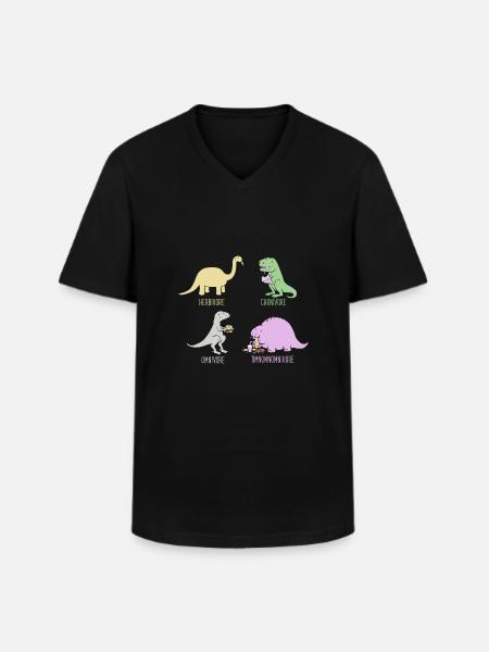 Omnomnivore - Männer-T-Shirt mit V-Ausschnitt - Schwarz