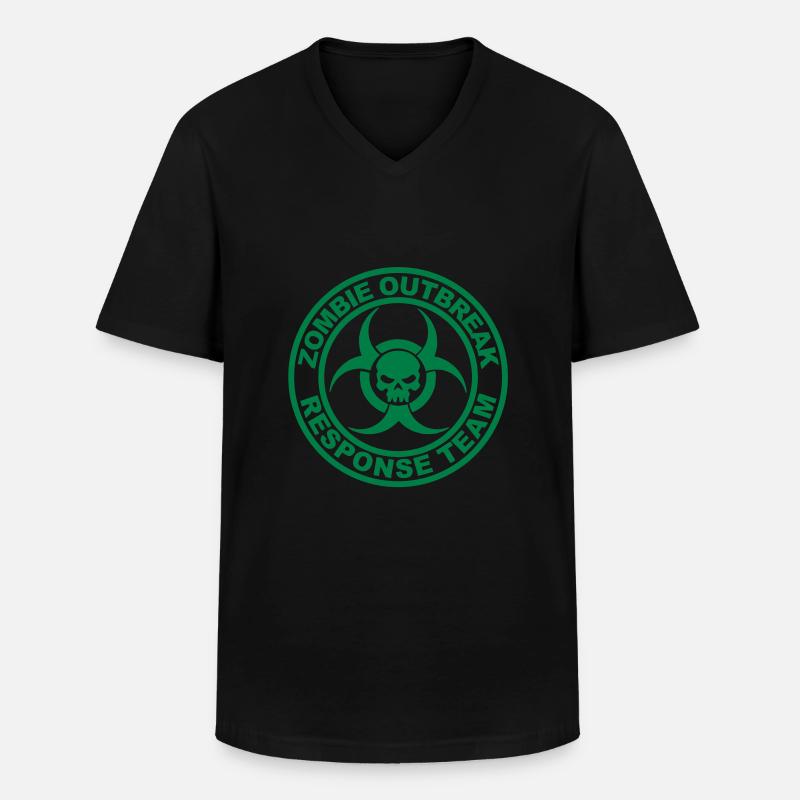 Zombie Outbreak Response Team - Männer-T-Shirt mit V-Ausschnitt - Schwarz