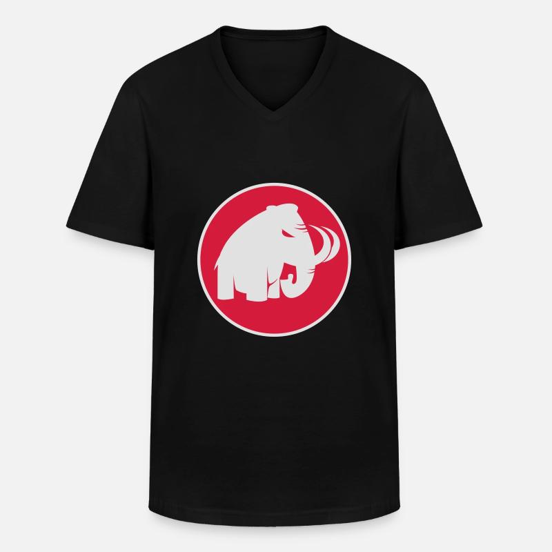 angry mammoth böses Mammut - Männer-T-Shirt mit V-Ausschnitt - Schwarz