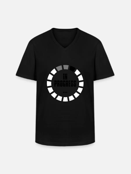 igangværende indlæsningstegn ringcirkelindlæsning bliver a - Klassisk herre T-shirt med V-udskæring - sort