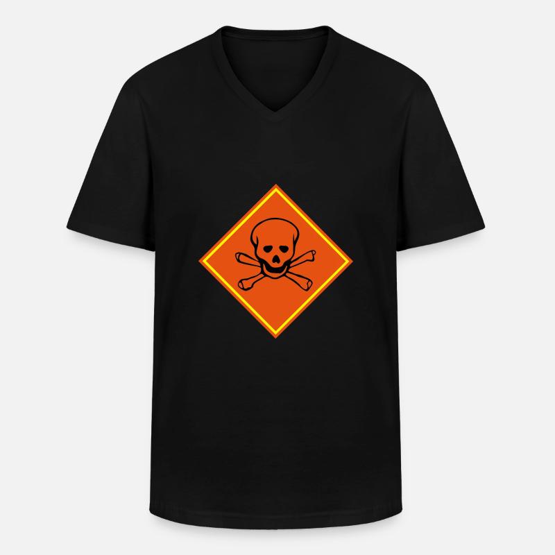 skull_sign_vec_3 de - Männer-T-Shirt mit V-Ausschnitt - Schwarz