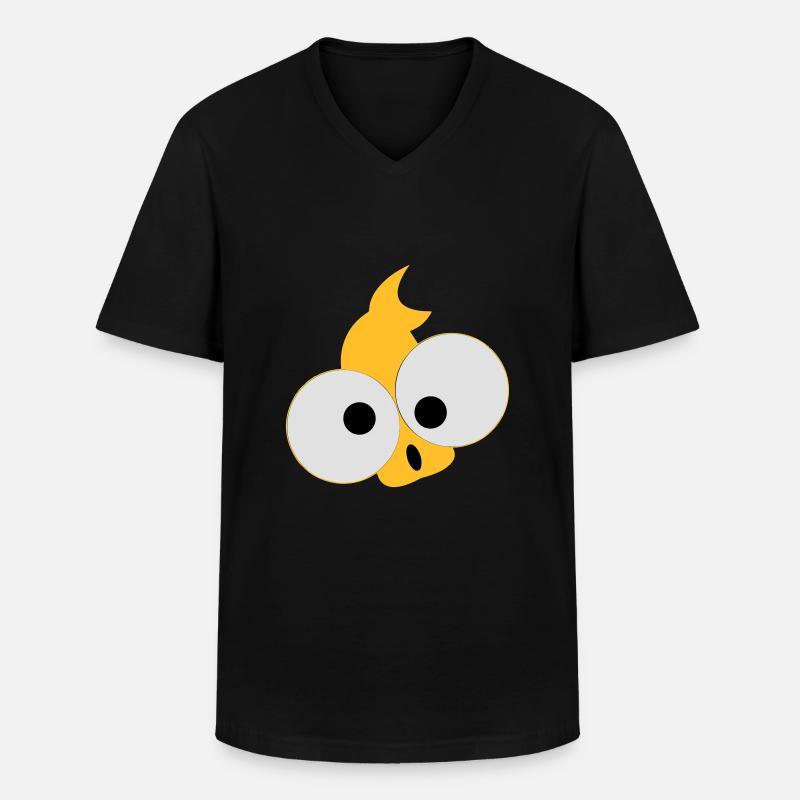 Fisch - Männer-T-Shirt mit V-Ausschnitt - Schwarz