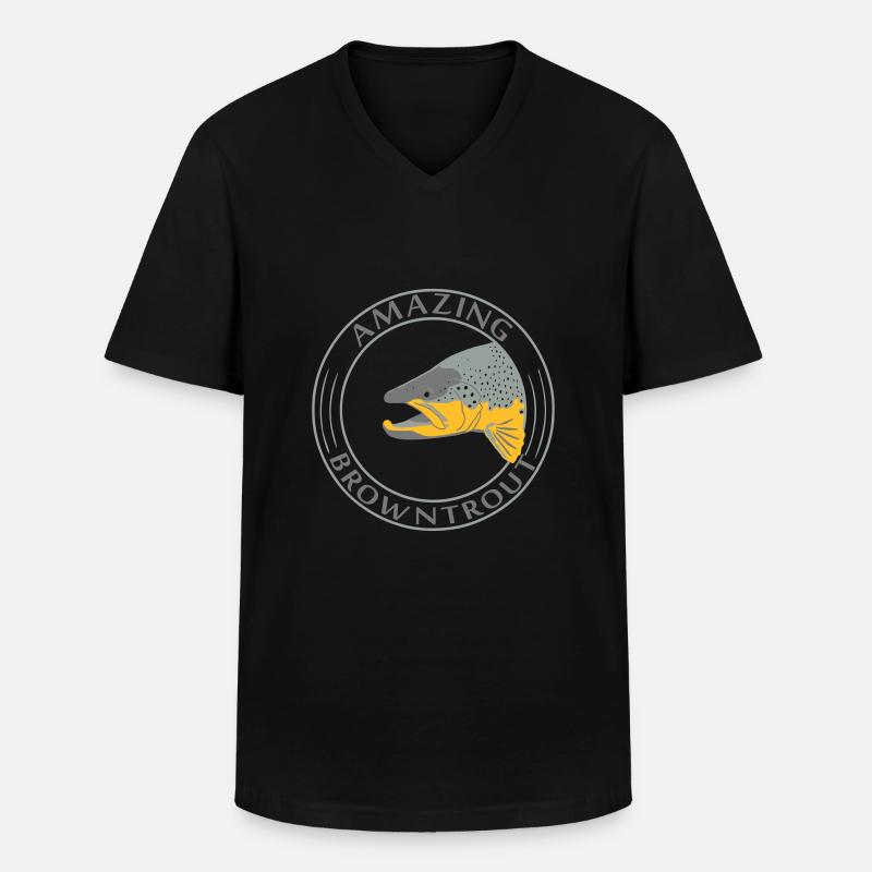 brownhead - Männer-T-Shirt mit V-Ausschnitt - Schwarz