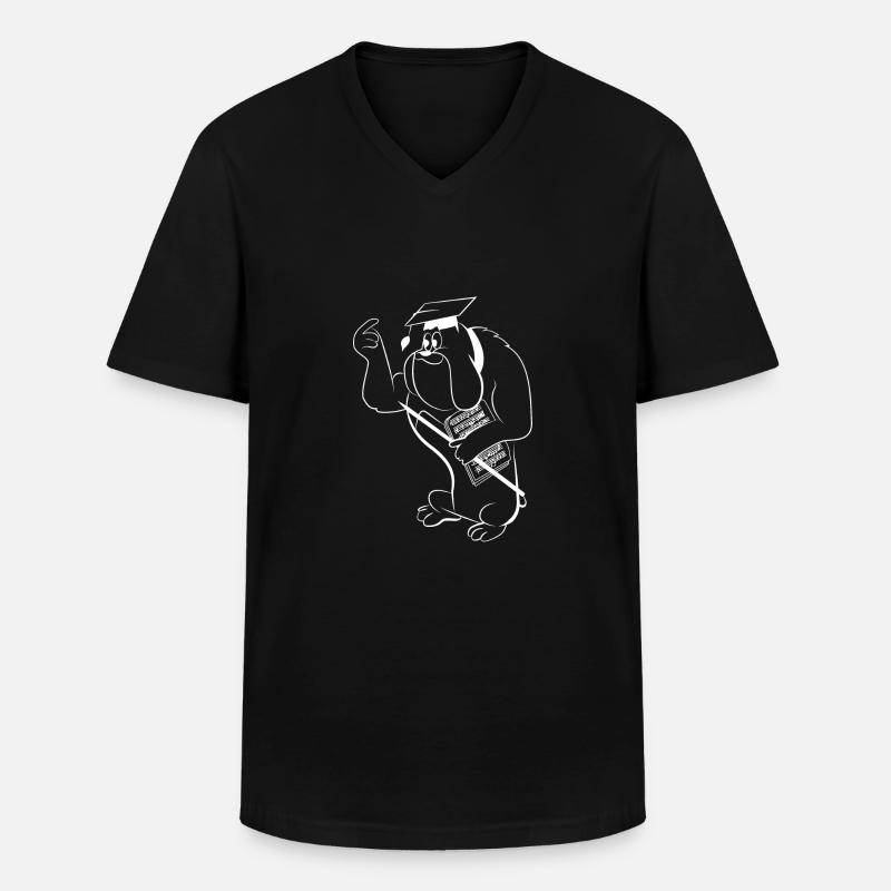 profspike 2 invers - Männer-T-Shirt mit V-Ausschnitt - Schwarz