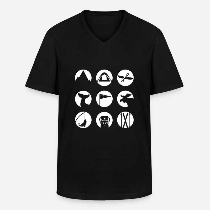 Typical Norway - Männer-T-Shirt mit V-Ausschnitt - Schwarz