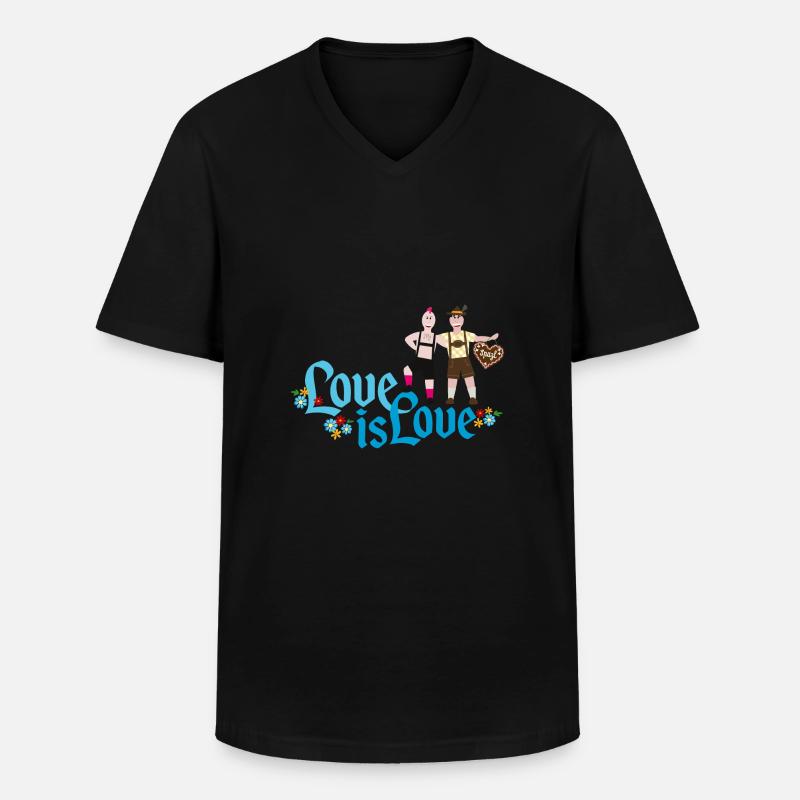 Pride - Männer-T-Shirt mit V-Ausschnitt - Schwarz