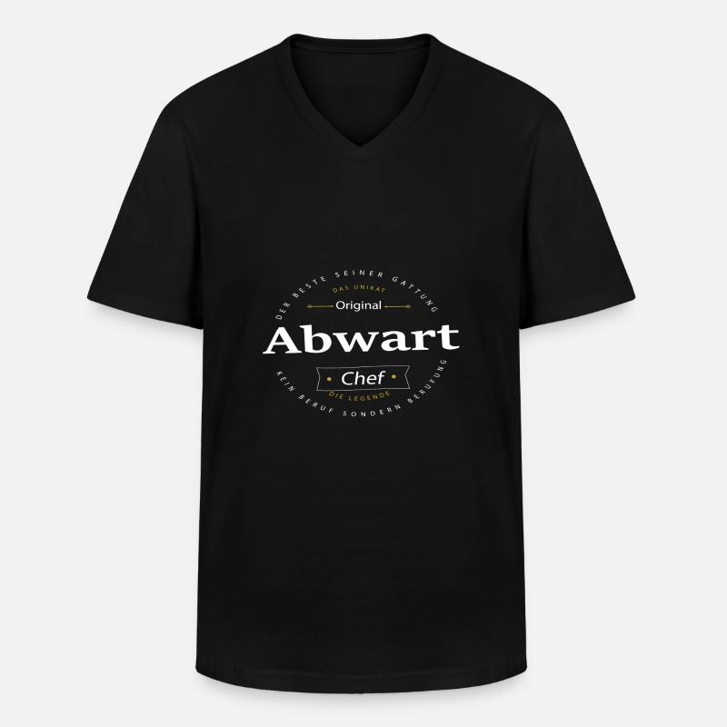 Beruf Abwart - Männer-T-Shirt mit V-Ausschnitt - Schwarz
