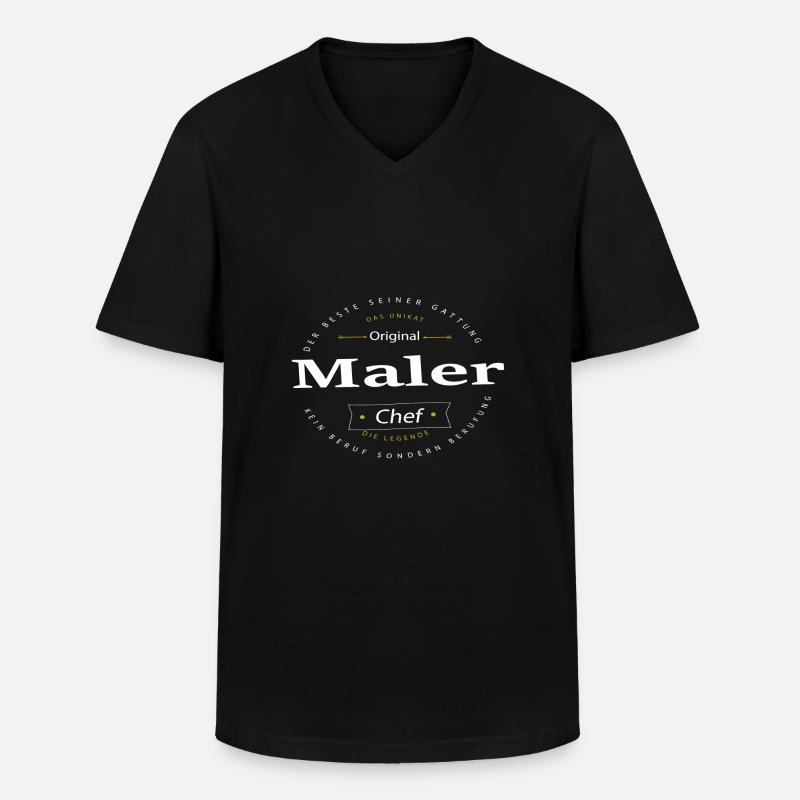 Beruf Maler - Männer-T-Shirt mit V-Ausschnitt - Schwarz