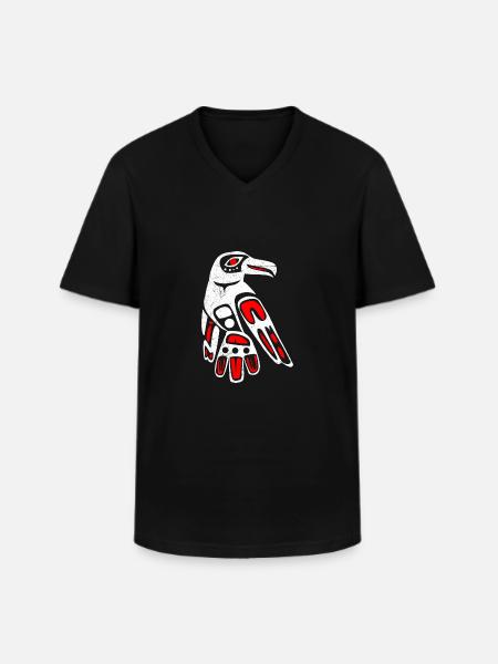 Haida Raven Funny Gift Idea - Men's V-Neck T-Shirt - black