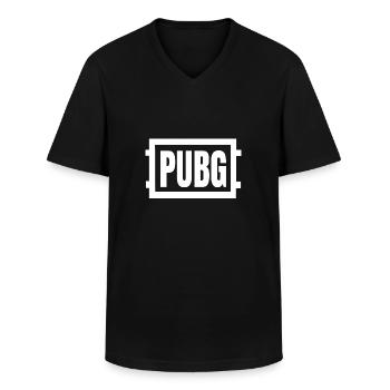 PUBG - T-shirt col V Homme - noir - Devant - AI Model Male 178 dark (178cm)