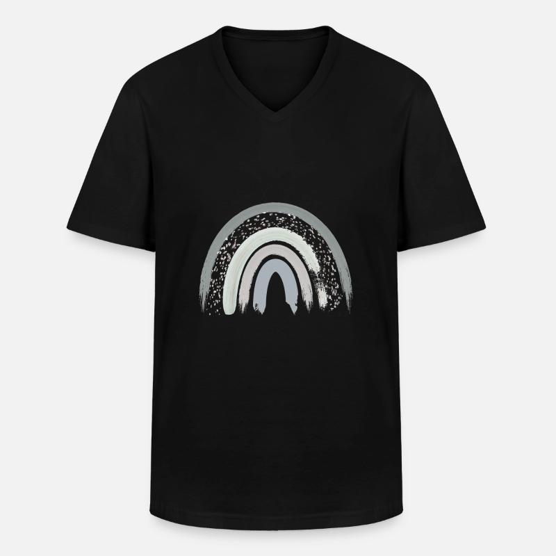 Regenbogen Boho Rainbow Baby Junge - Männer-T-Shirt mit V-Ausschnitt - Schwarz