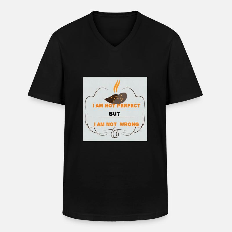 Nicht perfekt - Männer-T-Shirt mit V-Ausschnitt - Schwarz