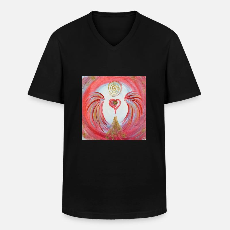 Herzengel der Sichtbarkeit - Männer-T-Shirt mit V-Ausschnitt - Schwarz