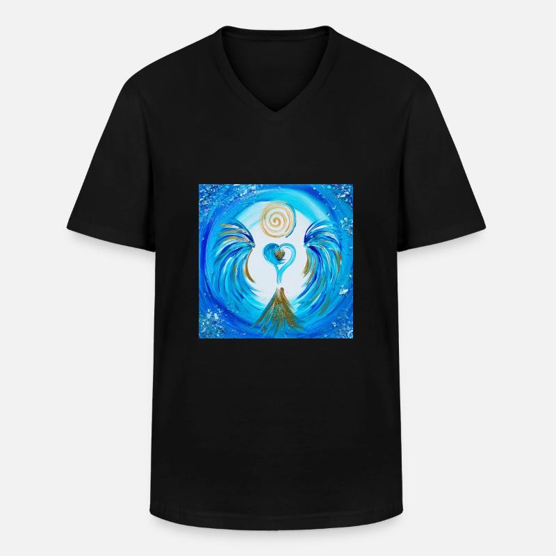 Herzengel Atlantis - Männer-T-Shirt mit V-Ausschnitt - Schwarz