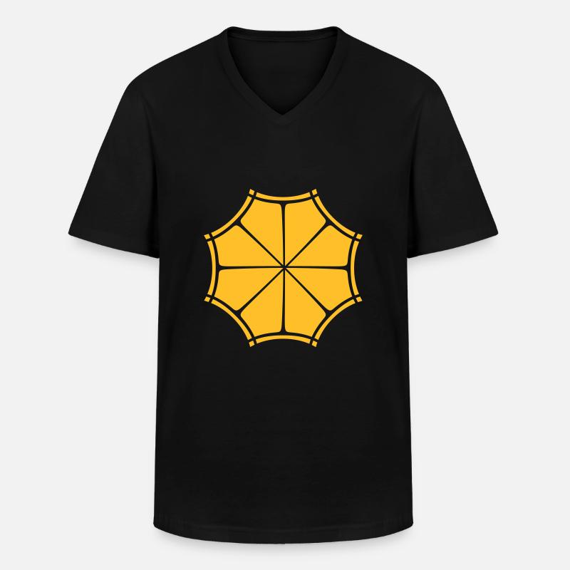 Zitrone Logo Abstrakt - Männer-T-Shirt mit V-Ausschnitt - Schwarz