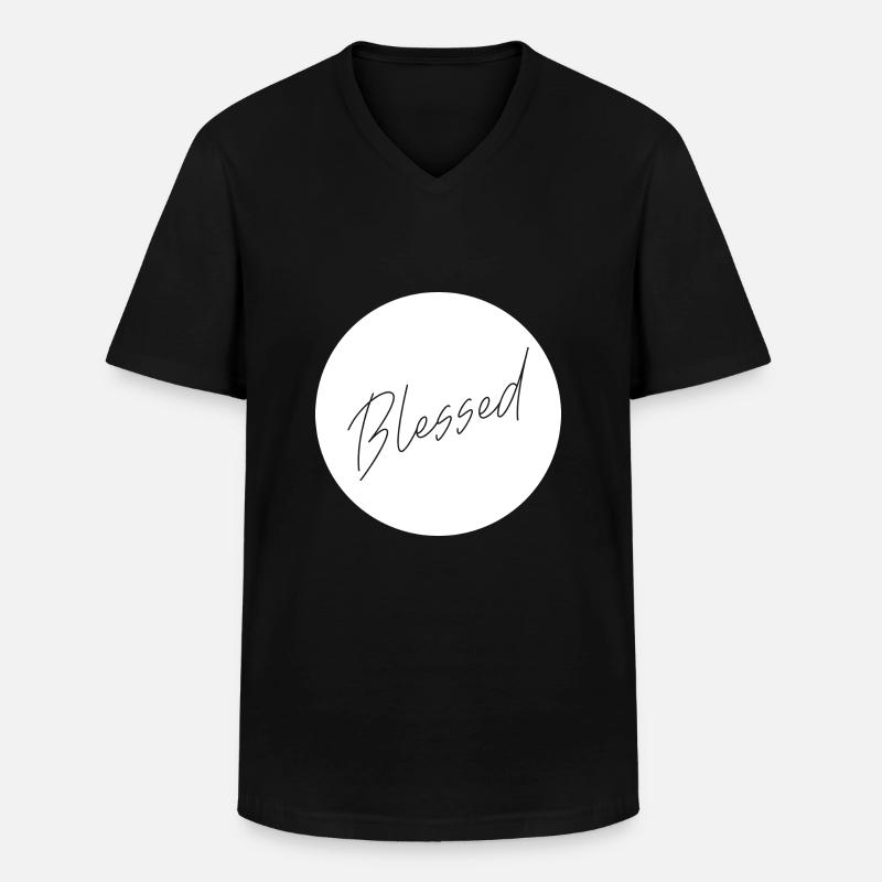 Christliche Sprüche - Männer-T-Shirt mit V-Ausschnitt - Schwarz