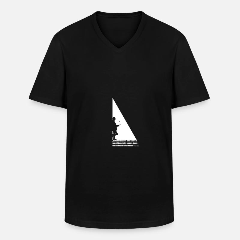 Rocky Balboa - Männer-T-Shirt mit V-Ausschnitt - Schwarz
