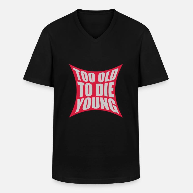 Logo Too old - Männer-T-Shirt mit V-Ausschnitt - Schwarz