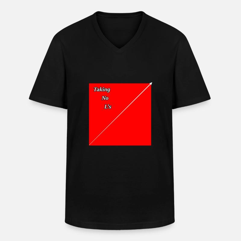 Taking no L's - Männer-T-Shirt mit V-Ausschnitt - Schwarz