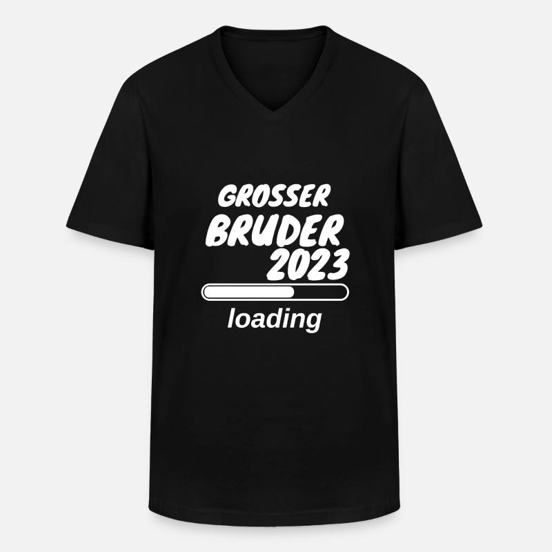 Großer Bruder 2023 loading - Männer-T-Shirt mit V-Ausschnitt - Schwarz