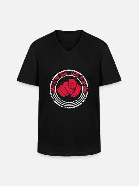 come at me bro - Men's V-Neck T-Shirt - black