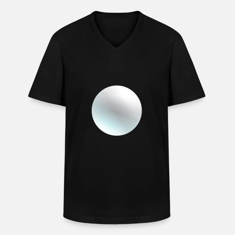 Der Planet Pluto - Männer-T-Shirt mit V-Ausschnitt - Schwarz