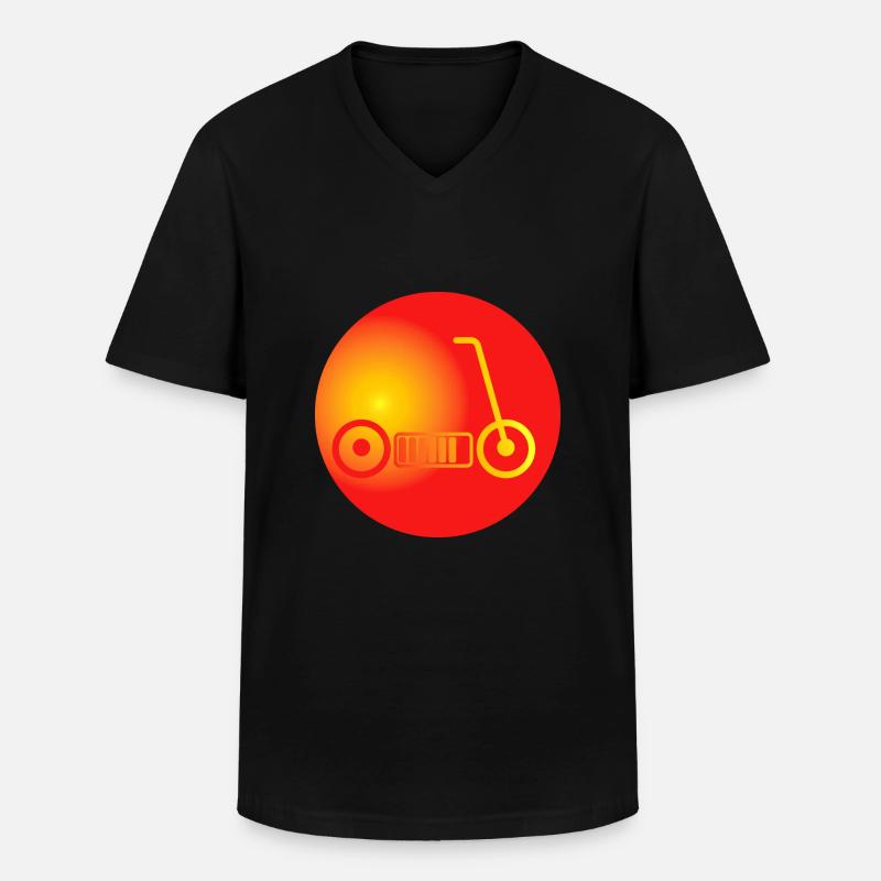 E-Scooter E-Roller Scooter - Männer-T-Shirt mit V-Ausschnitt - Schwarz