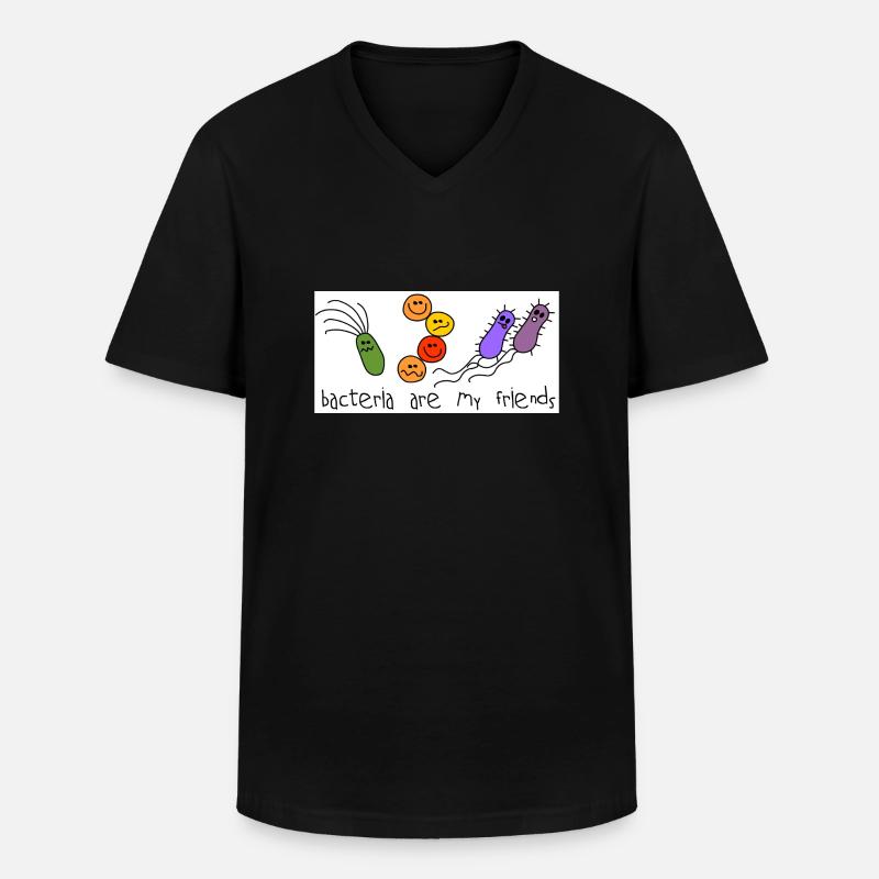 Bakterien - Männer-T-Shirt mit V-Ausschnitt - Schwarz