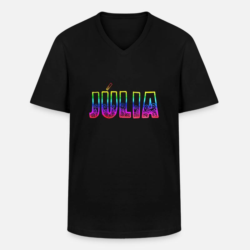 julia rs regenbogen - Männer-T-Shirt mit V-Ausschnitt - Schwarz
