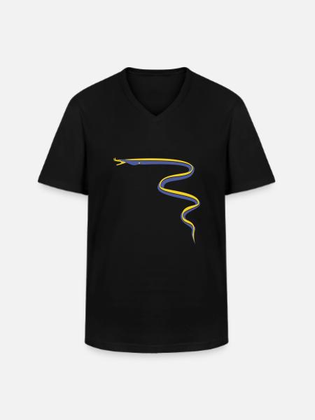 Poissons, Nez Moray - T-shirt col V Homme - noir