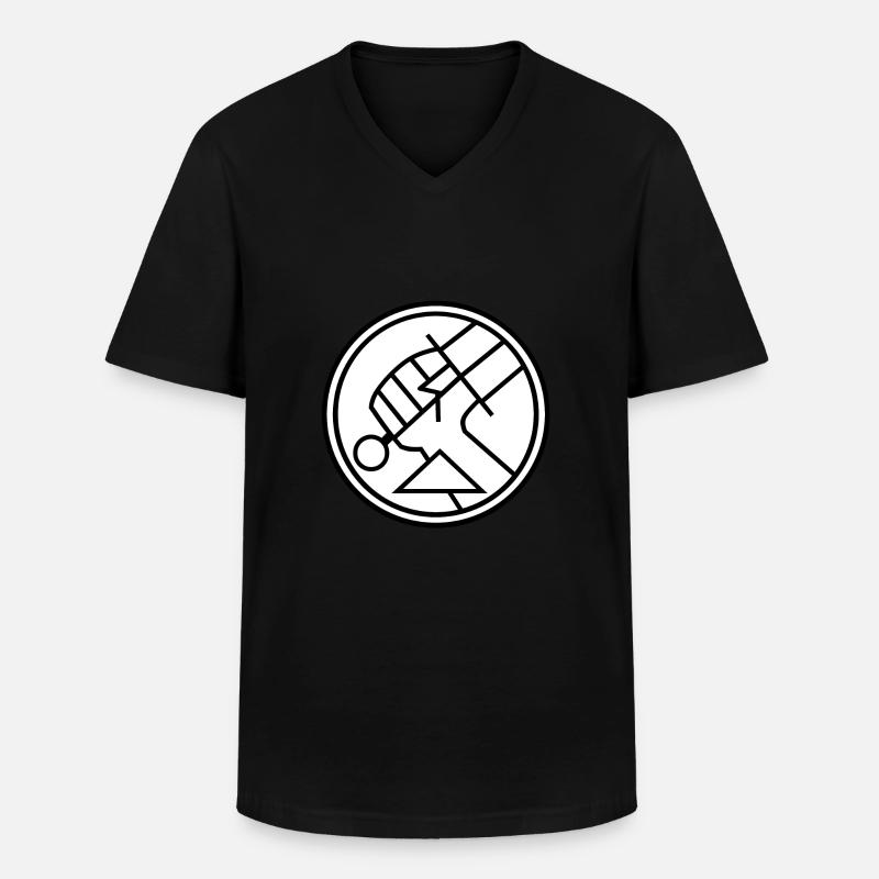 Hellboy BPRD - Männer-T-Shirt mit V-Ausschnitt - Schwarz