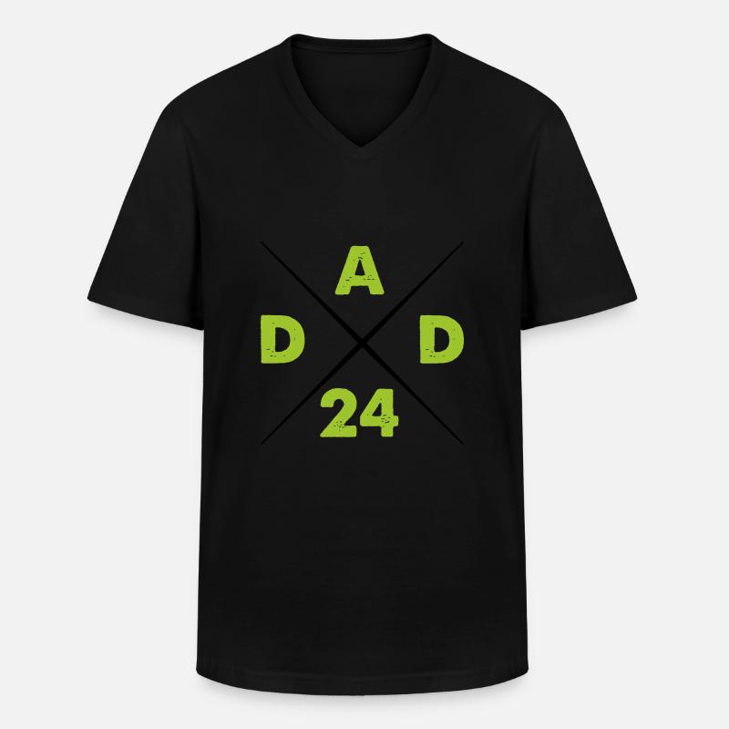 dad 24 - Männer-T-Shirt mit V-Ausschnitt - Schwarz