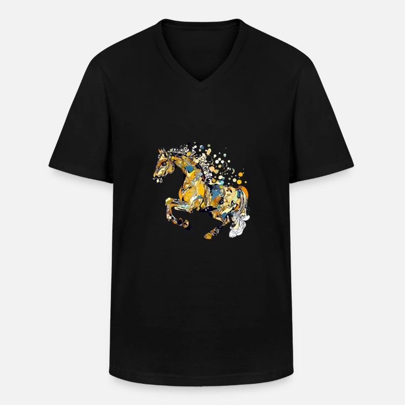 Gadros das Pferd - Männer-T-Shirt mit V-Ausschnitt - Schwarz