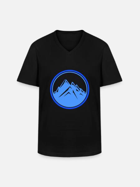 mountains - Men's V-Neck T-Shirt - black