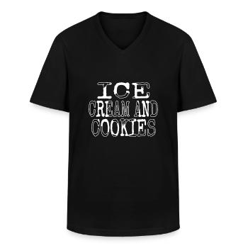 food clipart browser balanced diet christmas gift - Männer-T-Shirt mit V-Ausschnitt - Schwarz - Vorne - AI Model Male 178 dark (178cm)